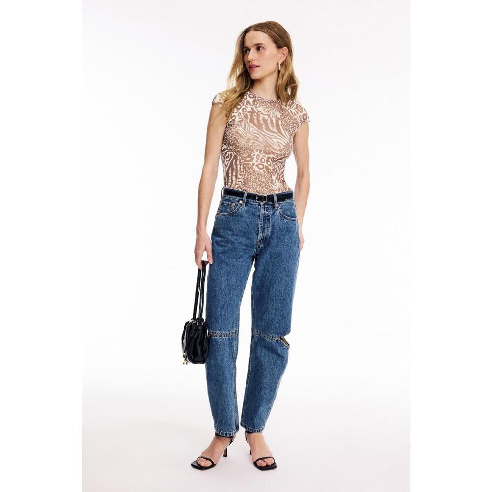 AFRM Multicolored Nina Mesh Top Size S/P with Minor Mesh Tear
